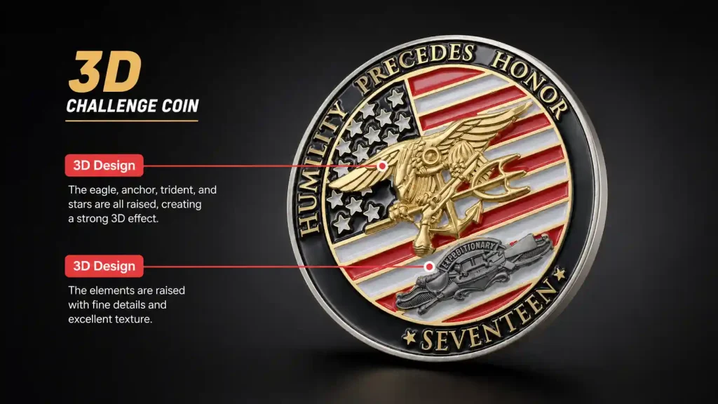 3d challenge coins