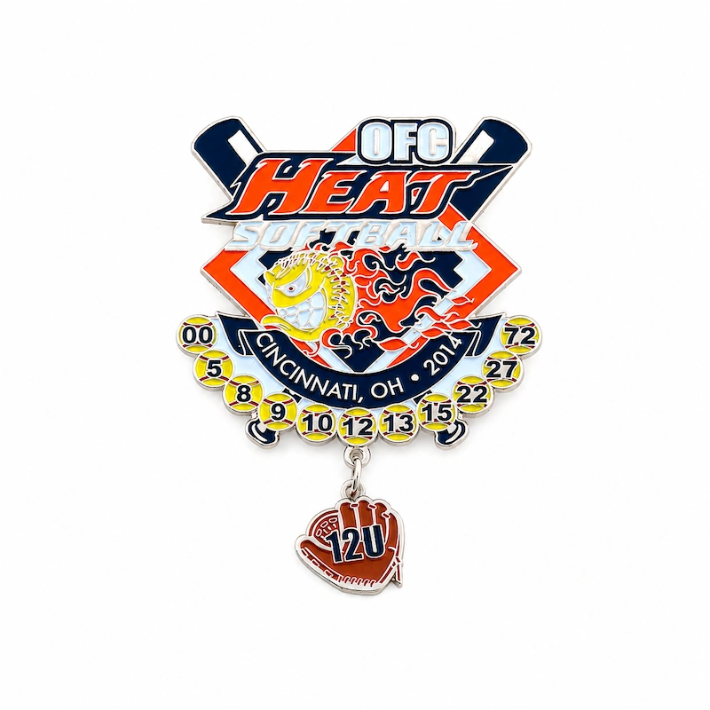 Custom trading pins with team logo for sports events thumbnail