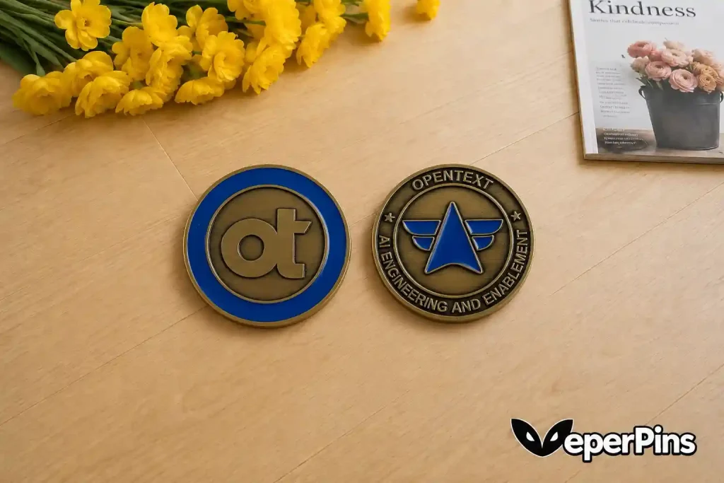 open text custom coins