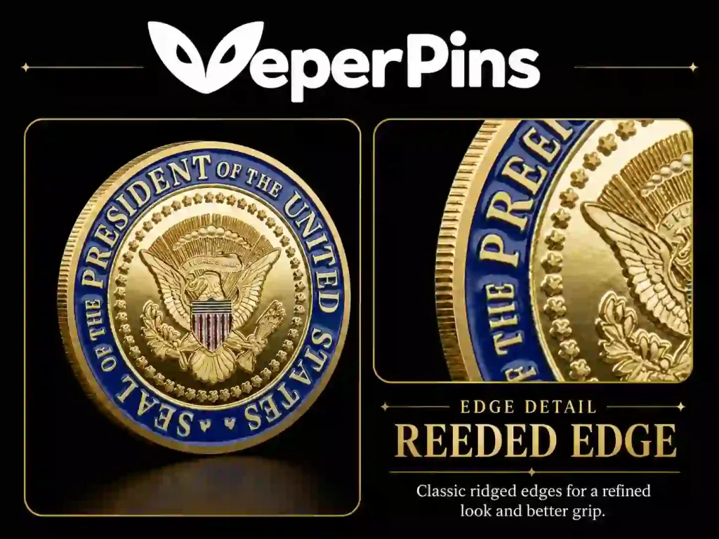 reeded edge for custom coins