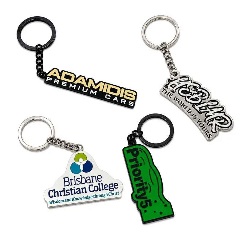 Custom soft enamel keychains with colorful enamel finish thumbnail