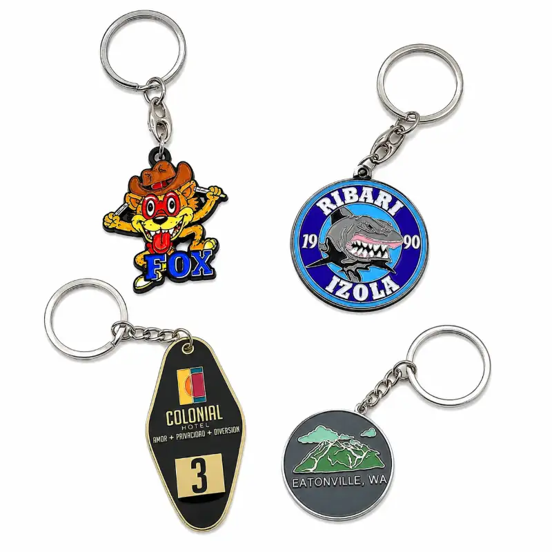Personalized soft enamel keychains thumbnail