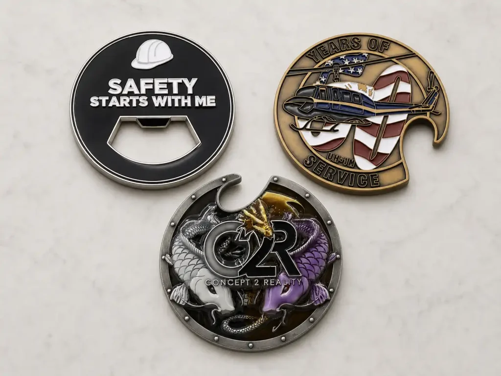Bottle Opener Challenge Coin Design Ideas